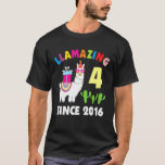 Llama 4 Years Old Birthday  Llama Boys Girls Kids T-Shirt<br><div class="desc">Llama 4 Years Old Birthday  Llama Boys Girls Kids</div>