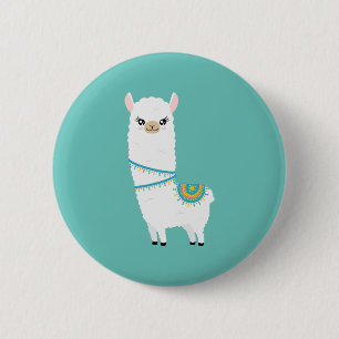 Llama 6 Cm Round Badge