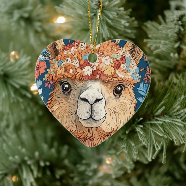 Llama Alpaca Any Age Ceramic Tree Decoration (Tree)