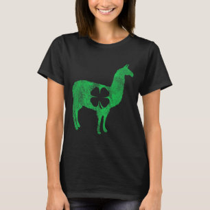 Llama Alpaca Gift St Patricks Day Shamrock Clove T T-Shirt