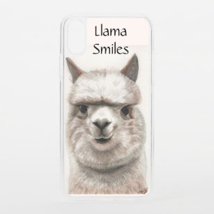 Llama Alpaca Smiles Clear Bumper iPhone XS Case