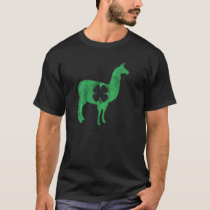 Llama Alpaca St. Patrick S Day Shamrock Clover Ir T-Shirt