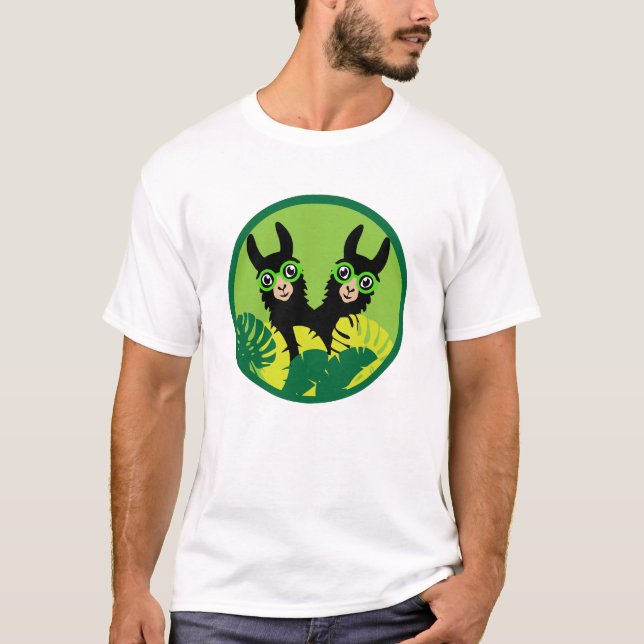 Llama Alpaca Twin Men T-Shirt (Front)