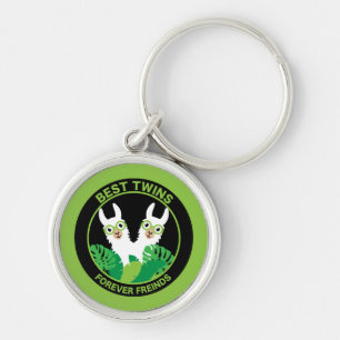 Llama Alpaca Twins Key Ring