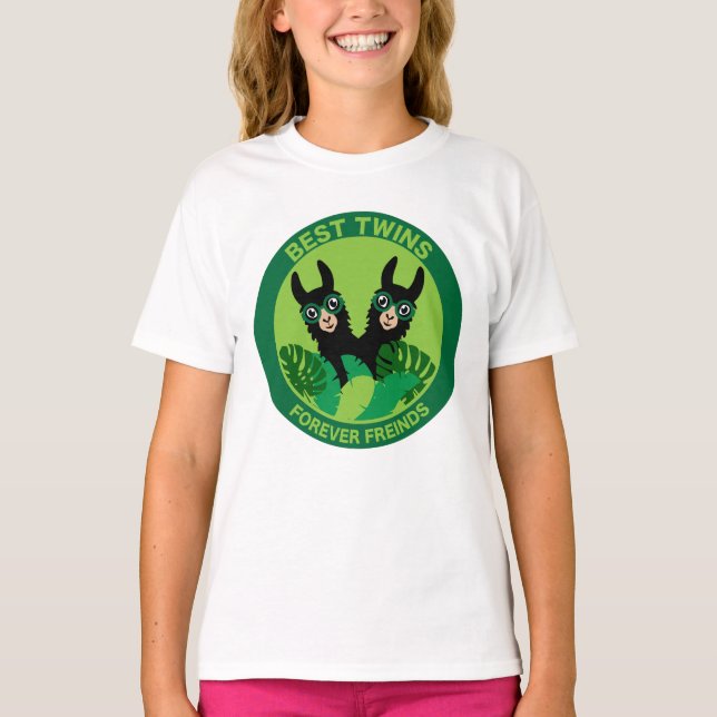 Llama Alpaca Twins T-Shirt (Front)