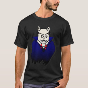 Llama Alpaca Vampire Fangs Teeth Animal Halloween T-Shirt
