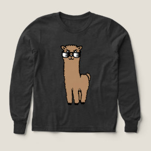 Llama Alpaca Wearing Glasses Nerd Geek Cute