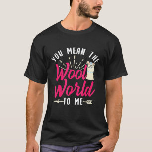 Llama Alpaca Wool World Design T-Shirt