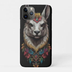 Llama And Flower Portrait,  Case-Mate iPhone Case