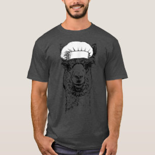 Llama Animal Chef Funny Cooking Cook T-Shirt
