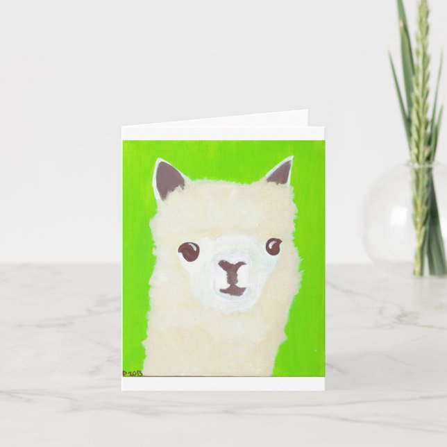 Llama, Animals Card (Front)