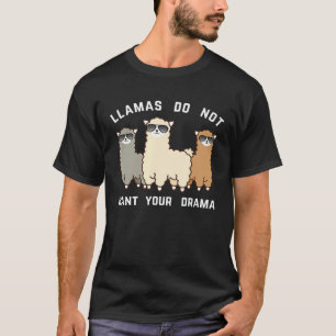 Llama Animals Cria Herd No Drama T-Shirt