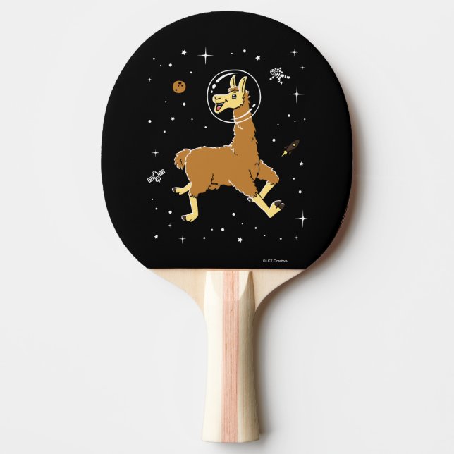 Llama Animals In Space Ping Pong Paddle (Front)