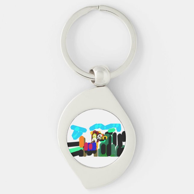 Llama art joy key ring (Front)