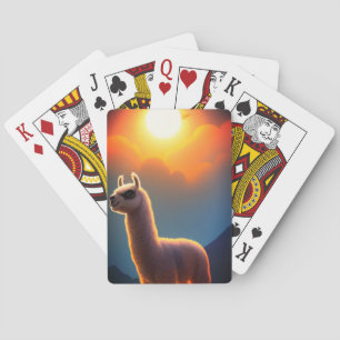 Llama Art Playing Cards