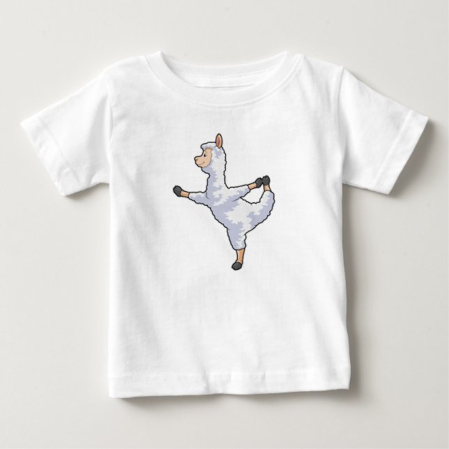 Llama at Yoga Fitness Baby T-Shirt (Front)