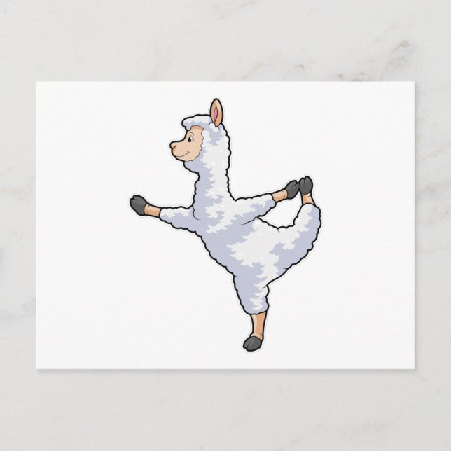 Llama at Yoga Fitness Postcard (Front)