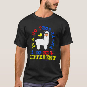 Llama Autism Awareness Month T-Shirt