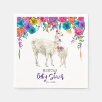 Llama Baby Shower Fiesta Floral