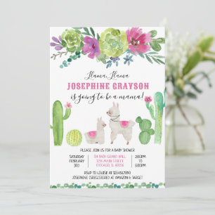 Llama Baby Shower Invitation