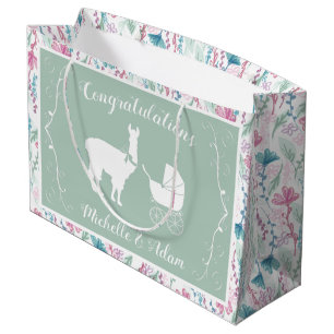 Llama Baby Shower  Large Gift Bag