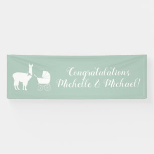 Llama Baby Shower Vintage Cute Banner
