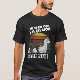 Llama BAC 2021 J M EN FOU Baccalauréat Tray T-Shirt