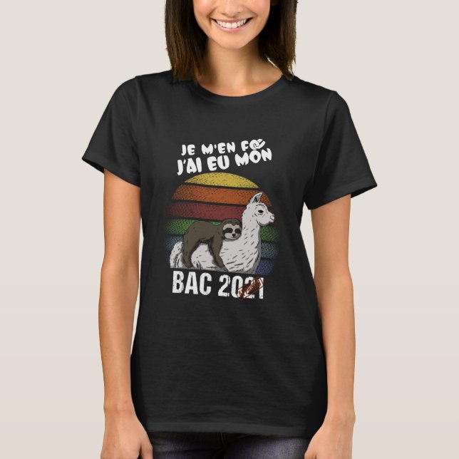 Llama BAC 2021 J M EN FOU Baccalauréat  Tray T-Shirt (Front)