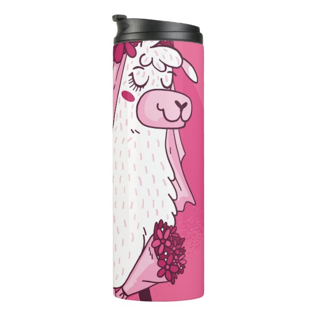 Llama Bride Thermal Tumbler (Rotated Right)