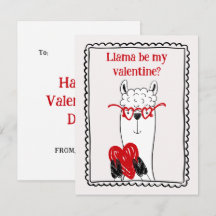 Llama By My Valentine Funny Kids Valentine's Day