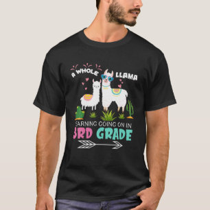 Llama Cactus 3Rd Grade Teacher Student Back To Sch T-Shirt