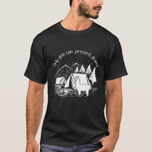 Llama Camping Only You Can Prevent Drama Llama T-Shirt