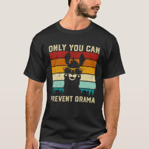 Llama Camping Only You Can Prevent Drama T-Shirt