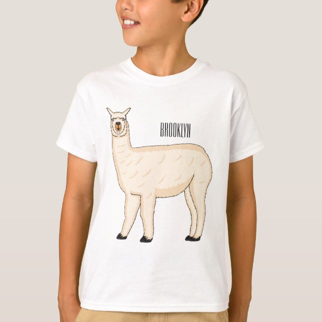 Llama cartoon illustration  T-Shirt (Front)