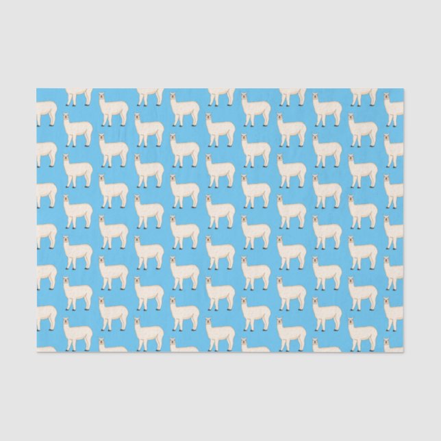 Llama cartoon illustration  tissue paper (Front)