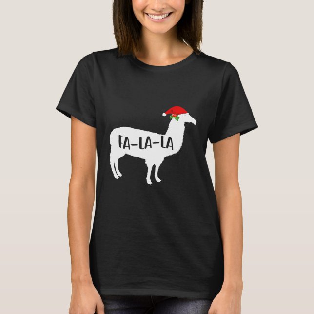 Llama Christmas   Holiday Tee (Front)