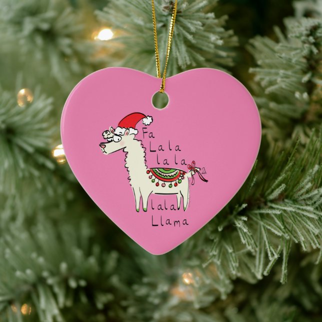 Llama Christmas Kids Cute Funny Ceramic Tree Decoration (Tree)