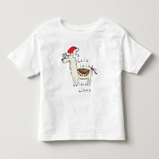 Llama Christmas Kids Cute Funny Toddler T-Shirt