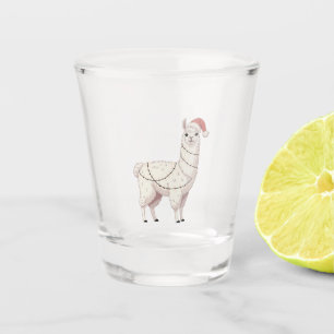 Llama Christmas Lights Sturdy Animals Lover Alpaca Shot Glass