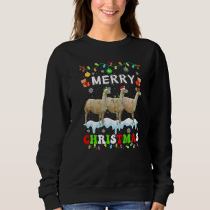 Llama Christmas Squad Xmas Women Men Kids Sweatshirt