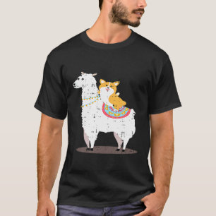 Llama Corgi Cool Cute Birthday Idea Outfit T-Shirt