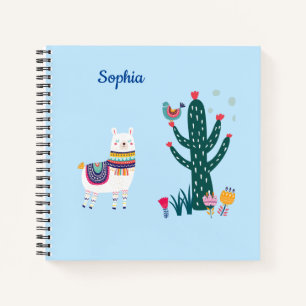 Llama Cute Custom Name Notebook