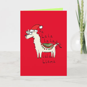 Llama Cute Funny Christmas Holiday Card