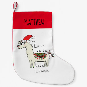 Llama Cute Funny Christmas Holiday Kids Small Christmas Stocking