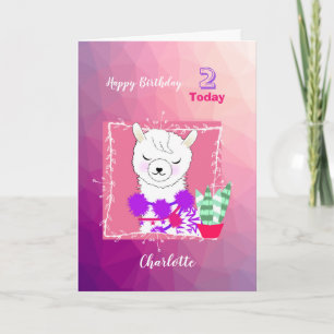 Llama Cute Personalised Card