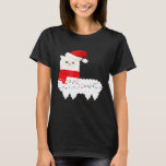 llama Cute Santa Alpaca Christmas Light T-Shirt<br><div class="desc">llama Cute Santa Alpaca Christmas Light</div>