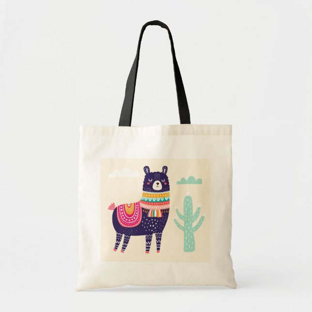 Llama Cute Tote Bag (Front)