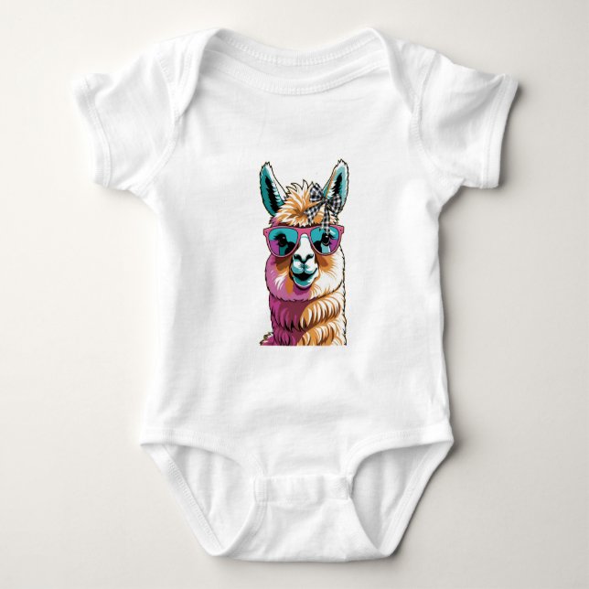 Llama Day Out Baby Bodysuit (Front)