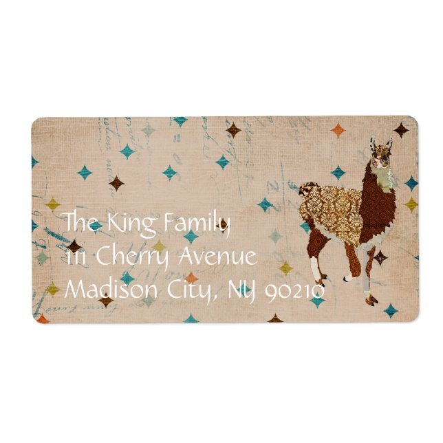 Llama Diamond Vintage   Label (Front)