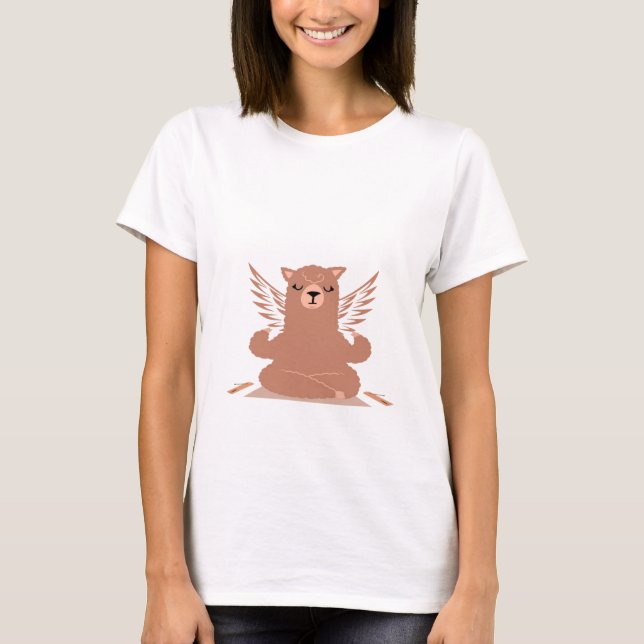 Llama Doing Yoga T-Shirt (Front)